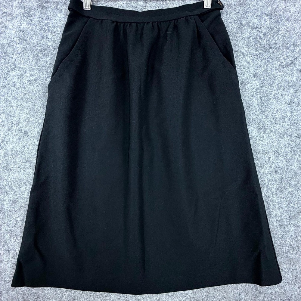 Vintage Catalina A-Line Skirt‎ Womens Small Black Office Chic Business Retro